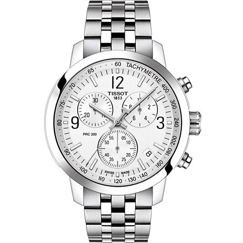 TISSOT T114.417.11.037.00 TISSOT PRC200 Chrono QT Men's Bracelet SI - Swiss Made, Chronograph, Water Resistant, Sport Watch
