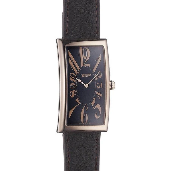TISSOT T117.509.36.052.00 Heritage Banana Black PVD Calf Leather 2 Year Warranty Classic Design Men's Watch - Image 2