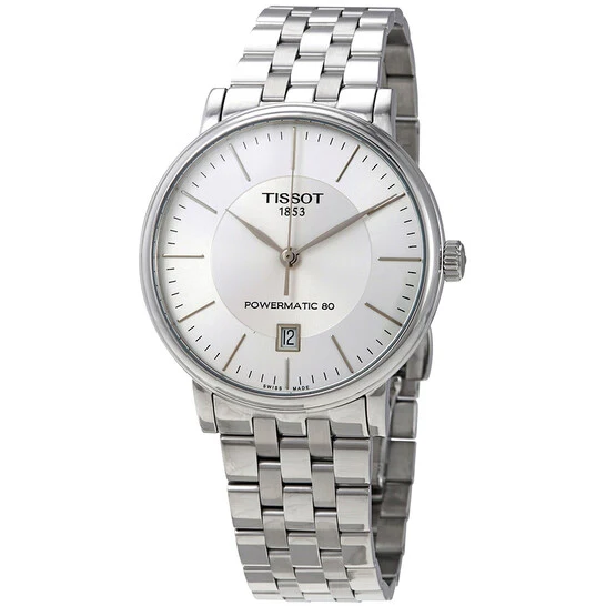 TISSOT T122.407.11.031.00 CARSON AT WH SS (HEIKOU) - Elegant Swiss Quartz Watch with Stainless Steel Bracelet [Parallel Import]