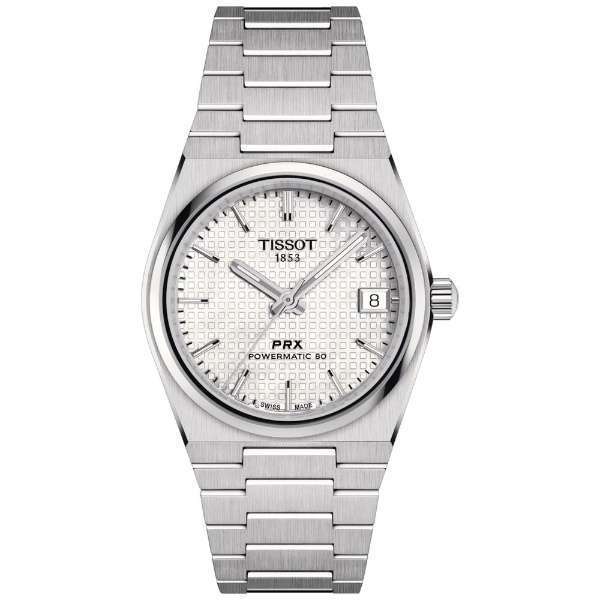 TISSOT T1372071111100 Tissot PRX Automatic 35mm SS Bracelet White Dial - Swiss Made Luxury Watch