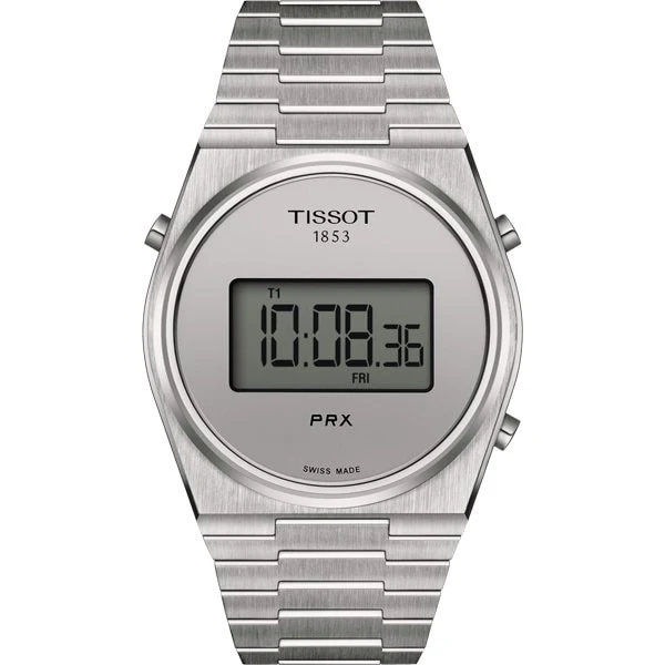 TISSOT T1374631103000 PRX Digital 40mm Water Resistant with Alarm and Stopwatch Features for Men