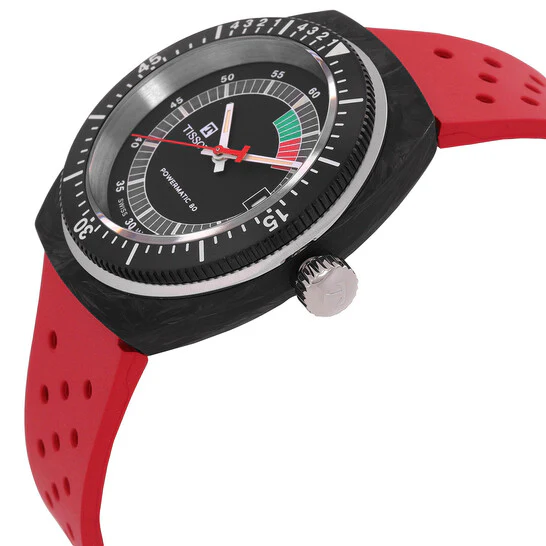 TISSOT T1454079705702 Sidéral Automatic Rubber Belt Red