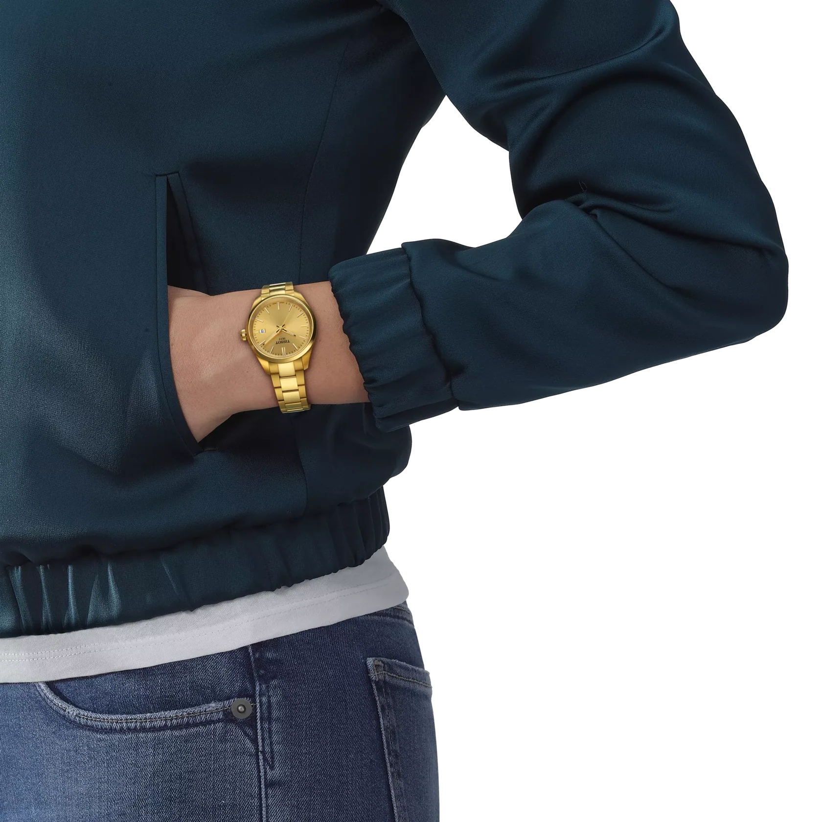 TISSOT T150.210.33.021.00 Elegant Swiss Design Stainless Steel Case Water Resistant Quartz Movement - Image 4