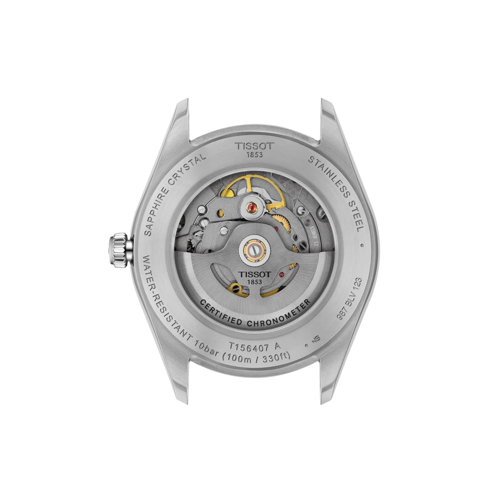TISSOT T156.408.22.033.00 Swiss Automatic Watch - Elegant Stainless Steel - Water Resistant - Sapphire Crystal - Image 6