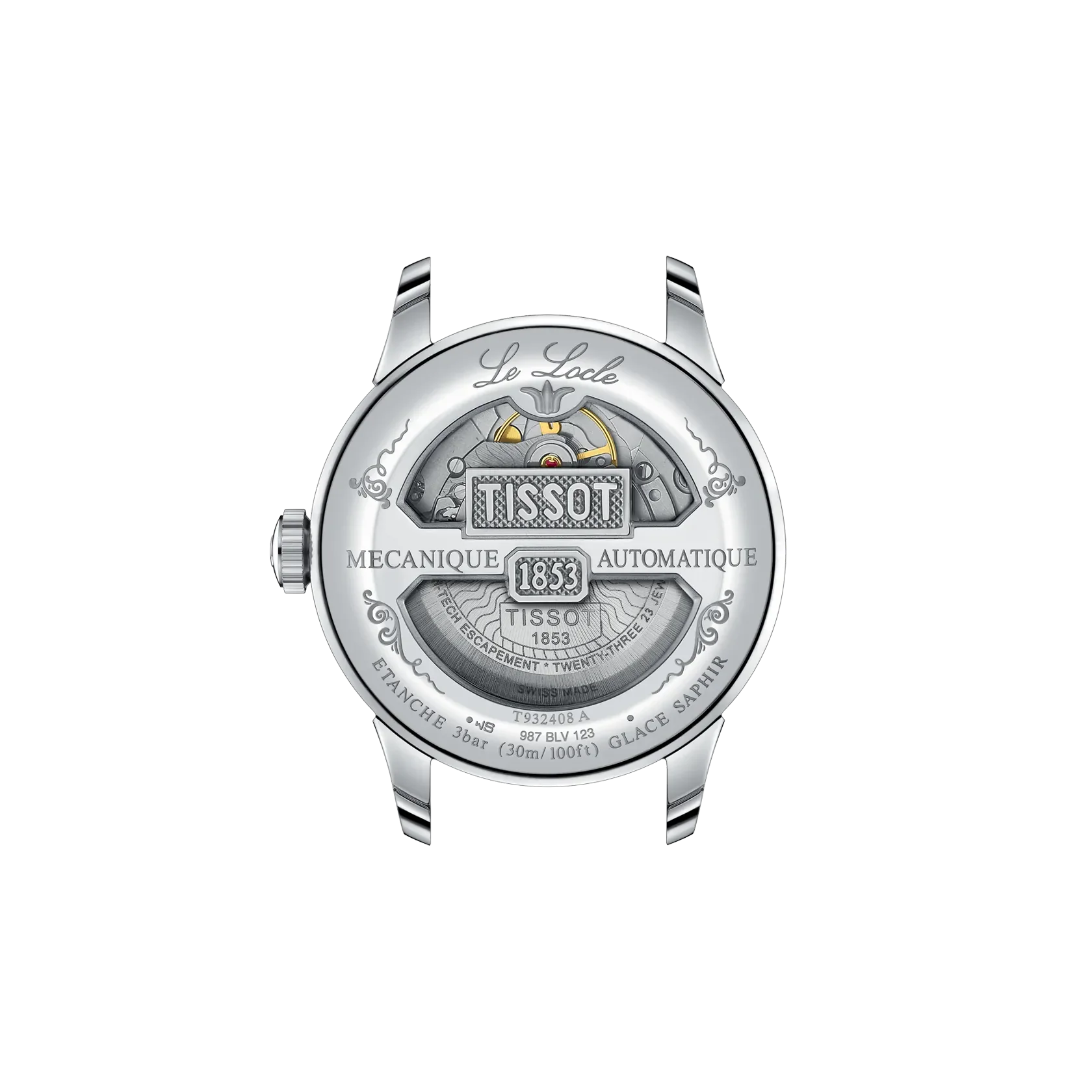 TISSOT T932.408.41.033.00 Swiss Automatic Movement Stainless Steel Case Water Resistant Elegant Design - Image 3