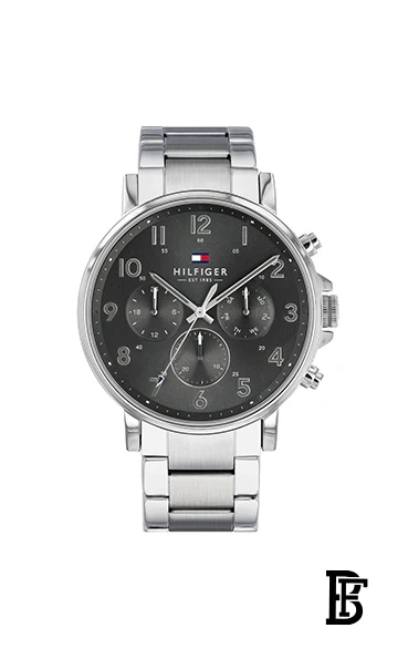 TOMMY HILFIGER 1710382 Stylish Chronograph Watch with Water Resistance, Sleek Design and Durable Stainless Steel Band for Everyday Elegance