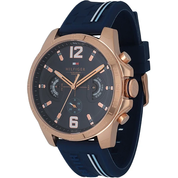 TOMMY HILFIGER 1791474 Rubber Belt NV Dial with 2 Year Warranty for Style and Durability in Everyday Wear - Image 2