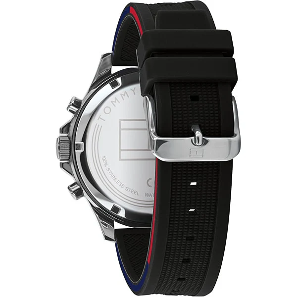 TOMMY HILFIGER 1791724 Stylish Black Dial Watch with Durable Black Belt, 2 Year Warranty, Perfect for Everyday Wear - Image 3