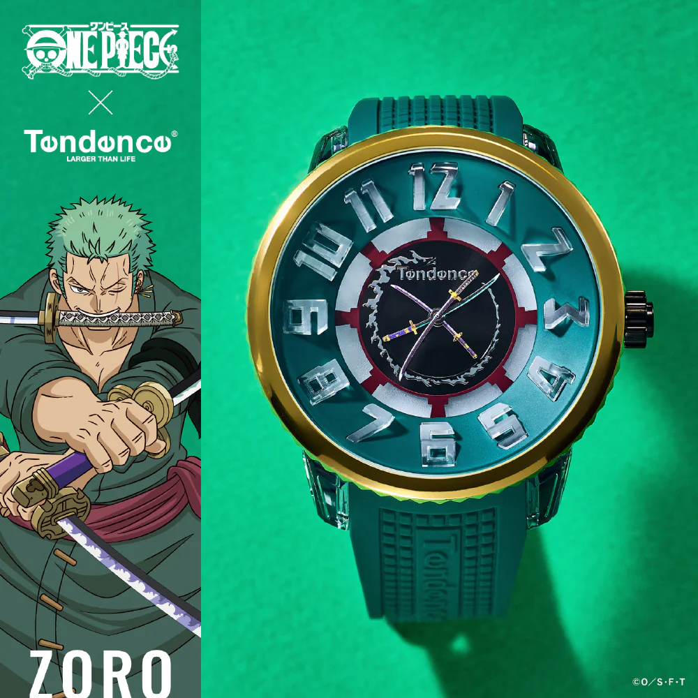 TY532022 ONE PIECE Collaboration Zoro Model 2-Year Warranty Green Stainless Steel Water Resistant Limited Edition - Image 8