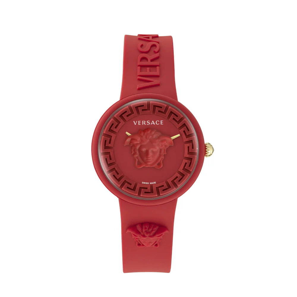 VE6G00723 Medusa Pop Red Watch - 2-Year Warranty Stylish Design Water-Resistant Quartz Movement
