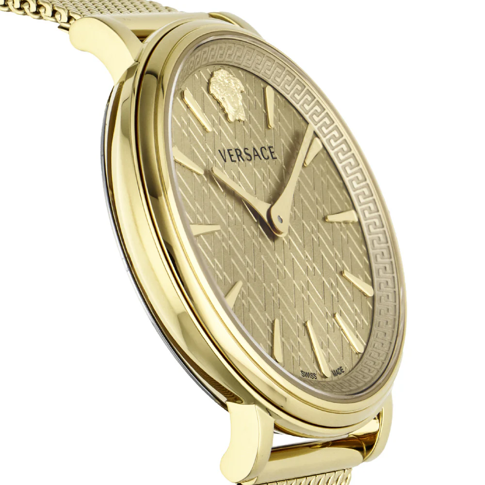Versace VBP060017 Luxury Gold Watch 2-Year Warranty Elegant Design Swiss Movement - Image 2