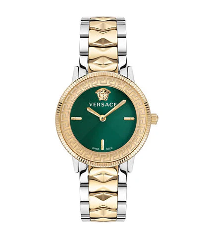 VERSACE VE2P00522 V TRIBUTE Green Watch with 2 Year Warranty, Elegant Design, Water Resistant, Luxury Style