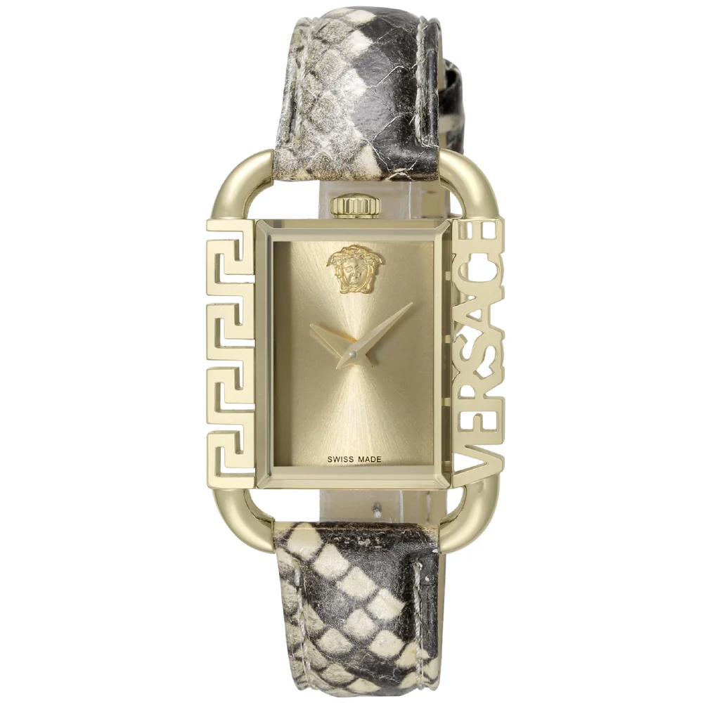 VERSACE VE3B00122 Flair Gold Stainless Steel Elegant Design Water Resistant 2-Year Warranty
