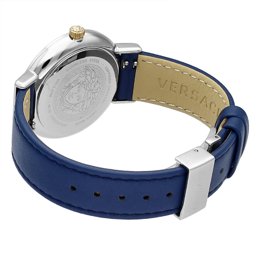 VERSACE VE3D00122 Greca Chic Blue Watch 2-Year Warranty Stylish Design Water Resistant Luxury Timepiece - Image 4