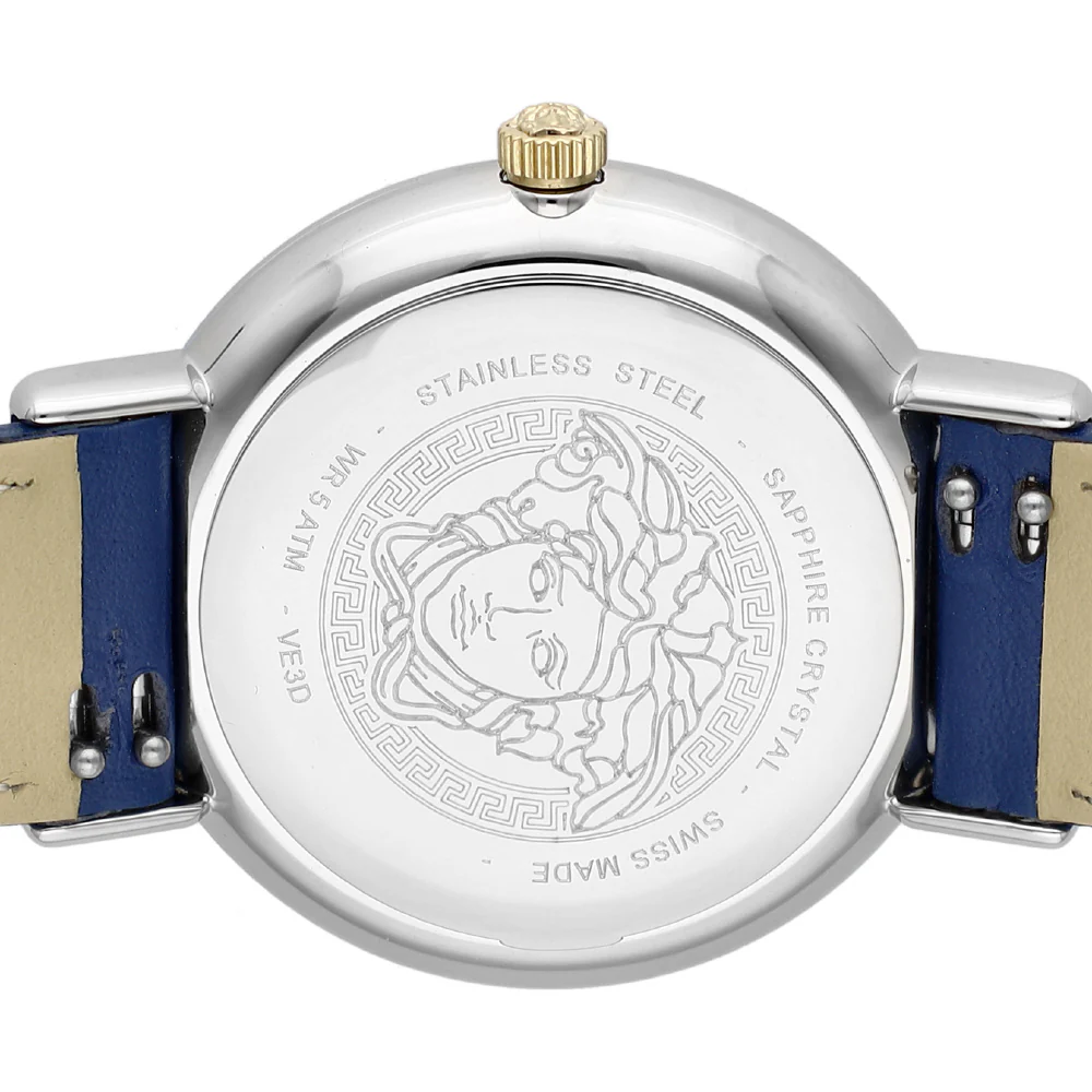 VERSACE VE3D00122 Greca Chic Blue Watch 2-Year Warranty Stylish Design Water Resistant Luxury Timepiece - Image 5