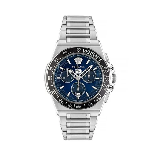 VERSACE VE7H00423 Greca Extreme Luxury Watch with 2 Year Warranty, Bold Blue Design, and Precision Quartz Movement