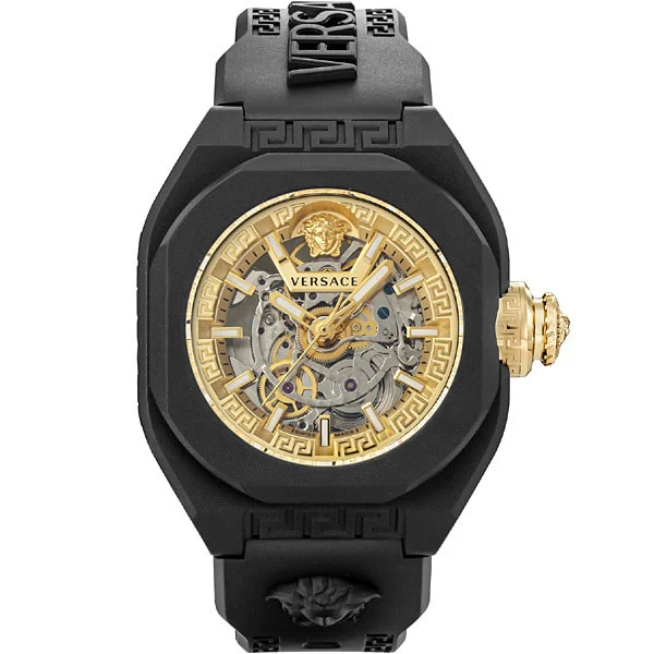VERSACE VE7L00123 Men's Biopolyurethane Belt with Durable Design, Elegant Style, and 2 Year Warranty for Versatile Fashion