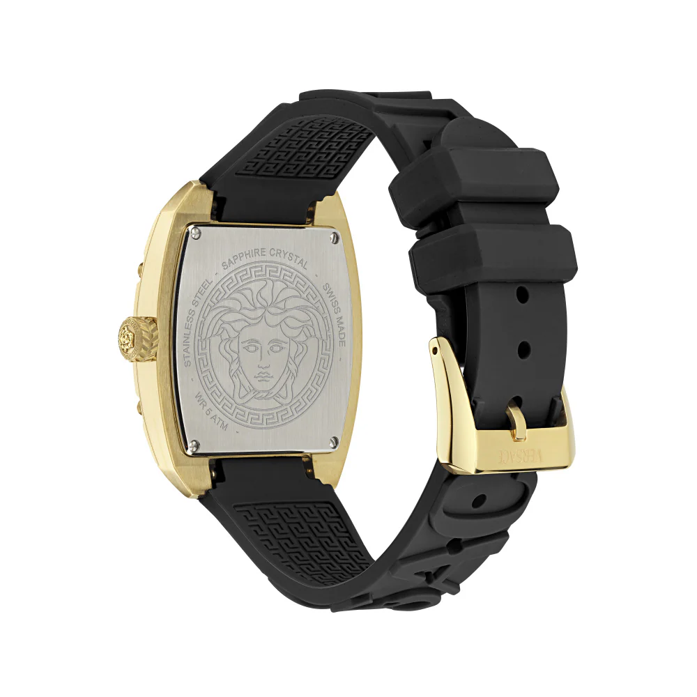 VERSACE VE8K00324 Dominus 2-Year Warranty Black Stainless Steel Water Resistant Elegant Design - Image 3