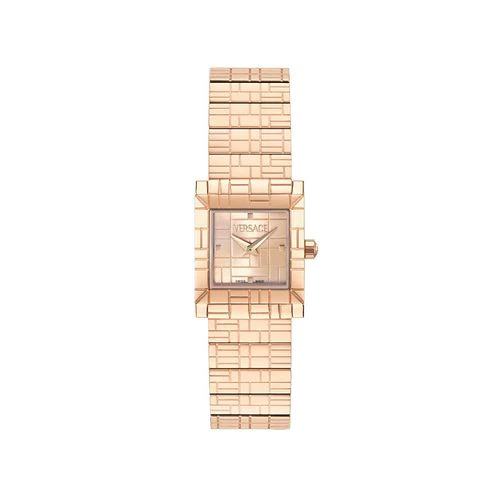 VERSACE VE9B00224 Mosaic Pink Gold Watch with 2 Year Warranty, Elegant Design, Water Resistant, Luxurious Style