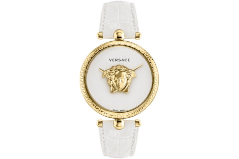 VERSACE VECO02822 Palazzo White Watch with 2 Year Warranty, Elegant Design, Water Resistant, Perfect for Any Occasion