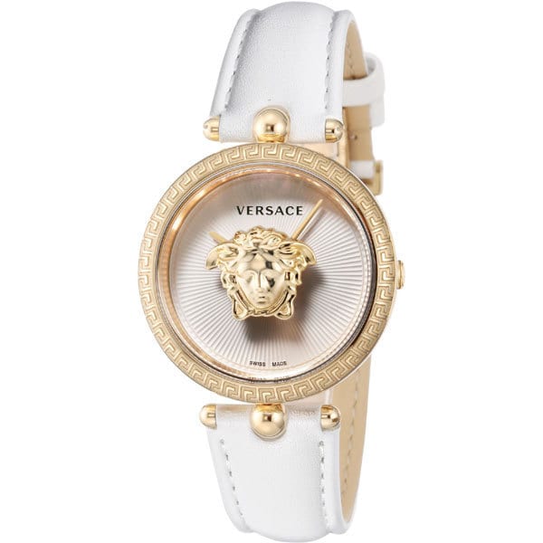 VERSACE VECQ00218 Palazzo Empire White Analog Watch with Water Resistant Classic Design and Elegant Style