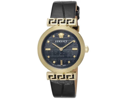 VERSACE VELW01122 MEANDER Black Watch with 2 Year Warranty, Elegant Design, Water Resistant, Perfect for Everyday Wear
