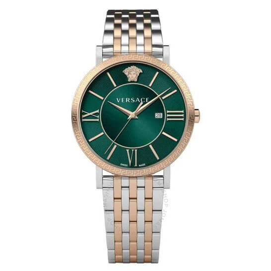VERSACE VENCA0424 V ETERNAL Green Watch with 2 Year Warranty, Elegant Design, Water Resistant, Perfect for Any Occasion