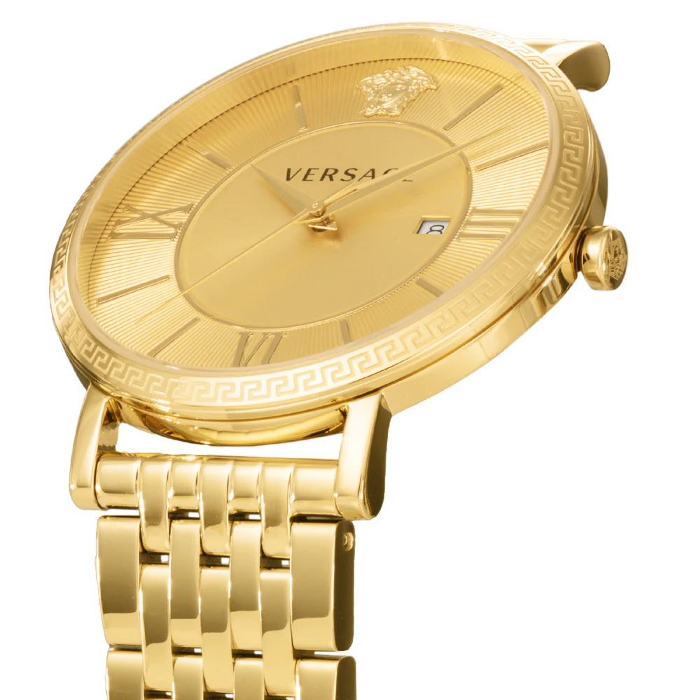 VERSACE VENCA0524 Gold Luxury Watch Water Resistant 2-Year Warranty Elegant Design - Image 3