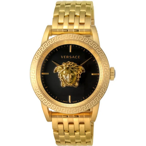 VERSACE VERD00819 Palazzo Empire Black Watch with Elegant Design, Durable Stainless Steel, Water Resistant, and Luxurious Style