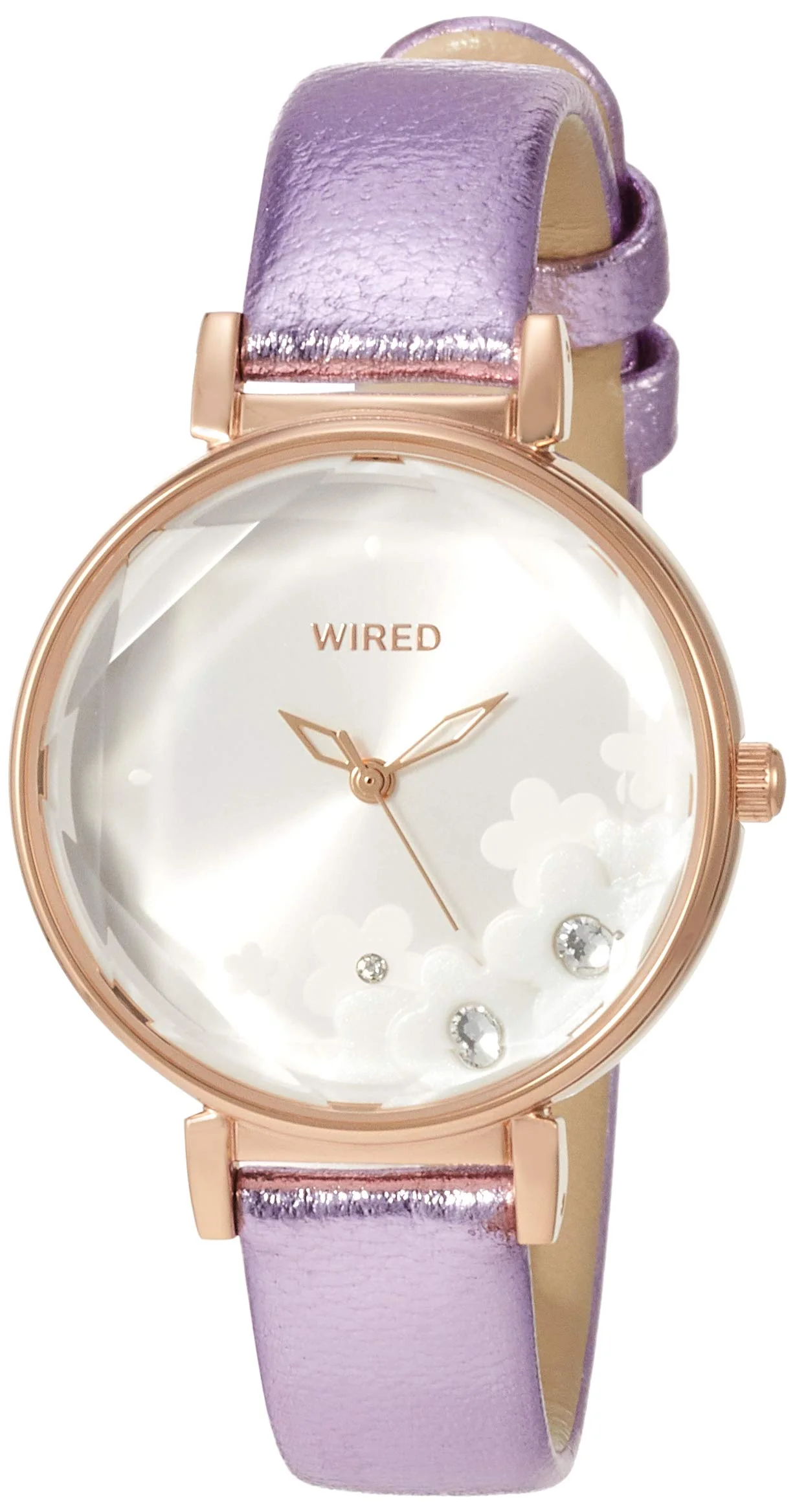 WIRED AGEK448 Women's Pink Swarovski Crystal Watch