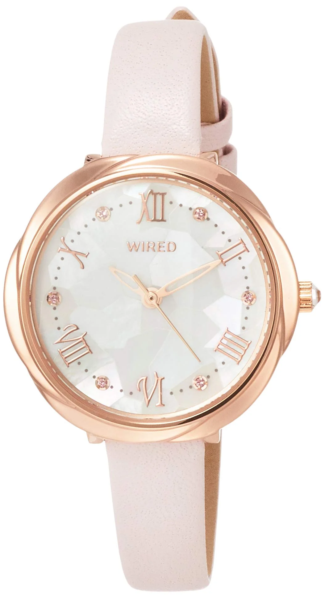 WIRED AGEK462 Women's Flower Case White Mother-of-Pearl Watch