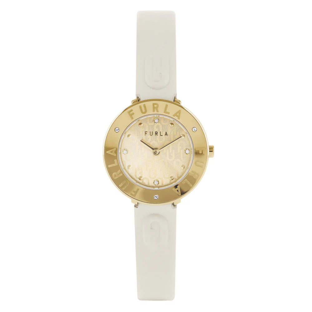 WW00004023L2 FURLA ESSENTIAL Gold White 2-Year Warranty Stylish Design Durable Materials Elegant Timepiece