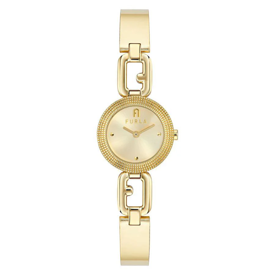 WW00015023L2 FURLA ARCO CHAIN Elegant Gold Design 2-Year Warranty Authentic Luxury Watch