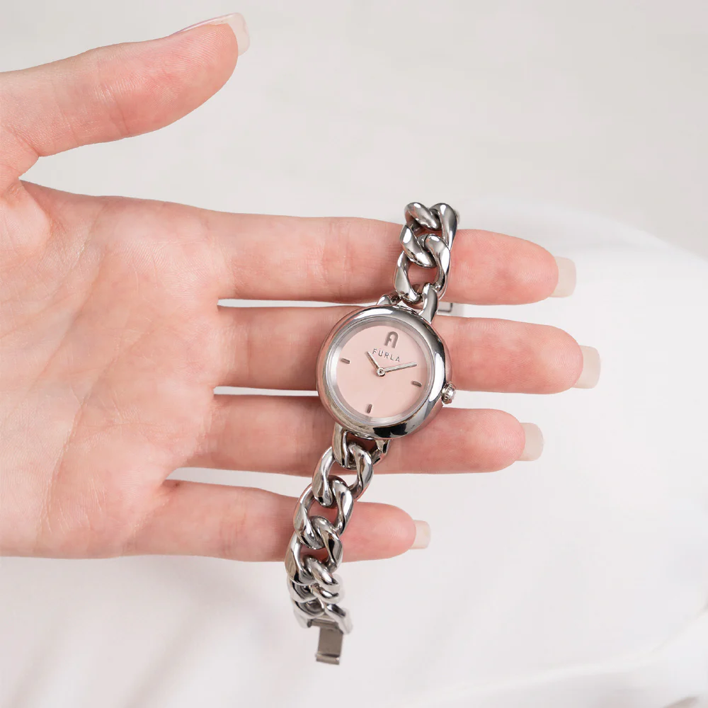 WW00019007L1 FURLA CHAIN ROUND Stylish Pink Design 2-Year Warranty Authentic Quality - Image 9