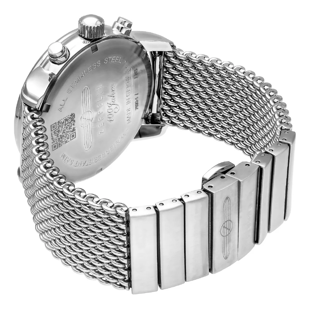 ZEPPELIN 7690-M1 100th Anniversary Series Silver Automatic Watch Water Resistant 2-Year Warranty Authentic Design - Image 4