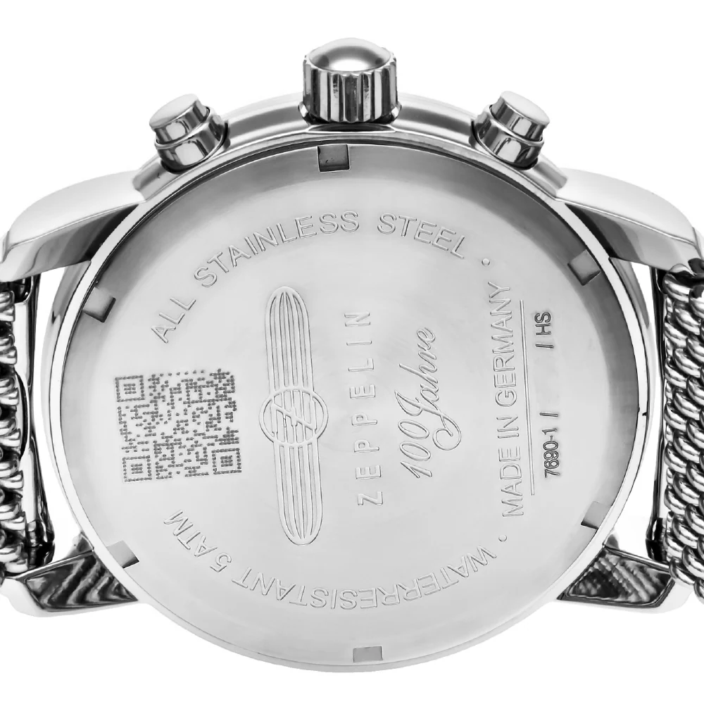 ZEPPELIN 7690-M1 100th Anniversary Series Silver Automatic Watch Water Resistant 2-Year Warranty Authentic Design - Image 5