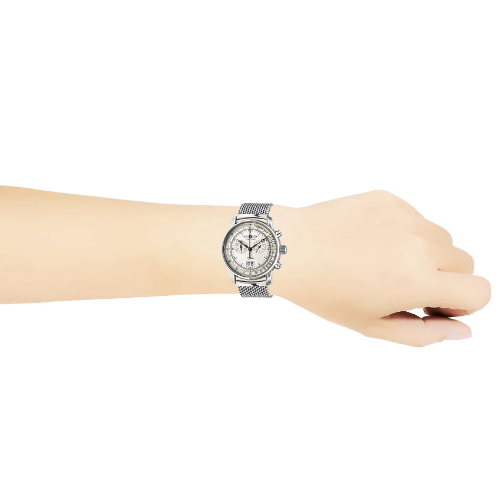 ZEPPELIN 7690-M1 100th Anniversary Series Silver Automatic Watch Water Resistant 2-Year Warranty Authentic Design - Image 7