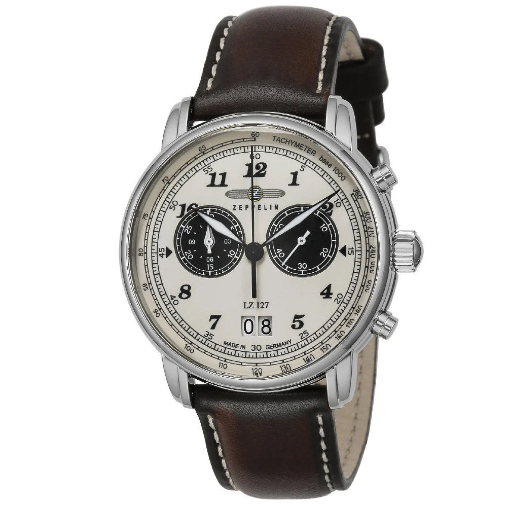 ZEPPELIN 86845 LZ127 Graf Zeppelin White Authentic Timepiece with 2 Year Warranty and Elegant Design for Timeless Style